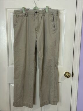 Life Khaki by Haggar Men's 34x30 Stretch Comfort Chino Relaxed Straight Beige